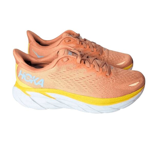 NWOB HOKA ONE ONE Clifton 8 'Sun Baked' Running Shoes Size 7B - Picture 2 of 10